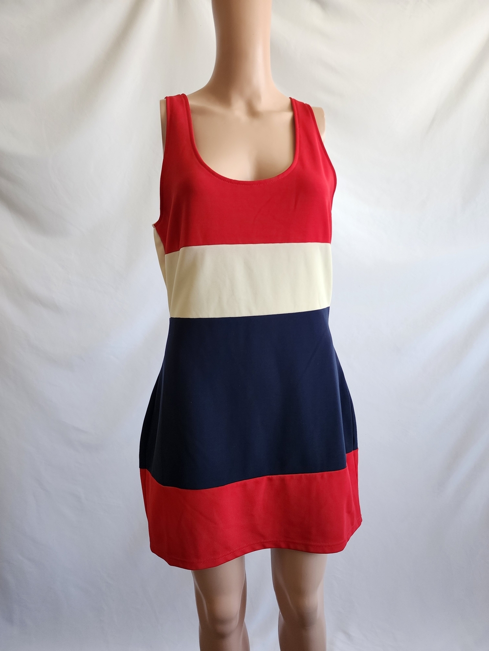 Radzoli Red and Black Zip-Back Tank Top Size Medium